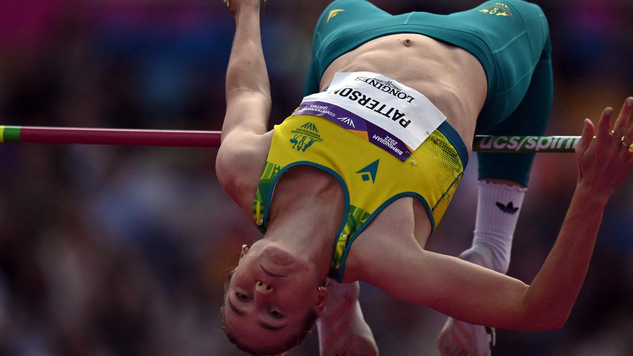 Eleanor Patterson clears 1.81m at the Commonwealth Games. Picture: Ben Stansall / AFP