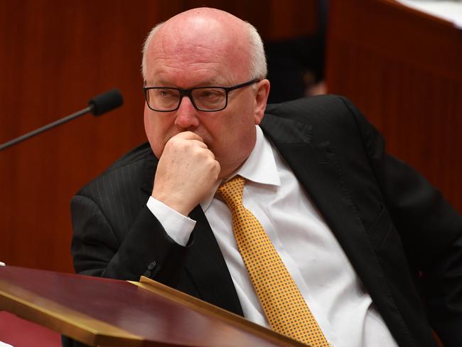 Attorney-General George Brandis says the ongoing citizenship saga is “getting ridiculous”. Picture: AAP