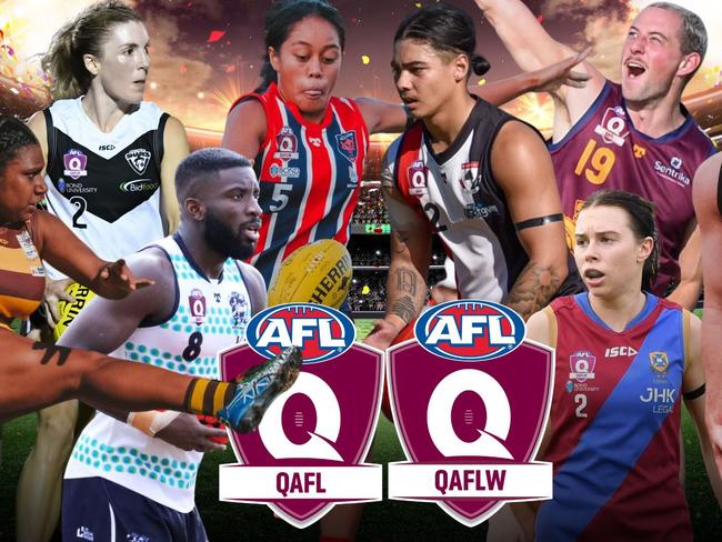 QAFL and QAFLW most x-factor players. Picture: Highflyer Images, Brooke Sleep Media and Craig Slaney Sports Photography.