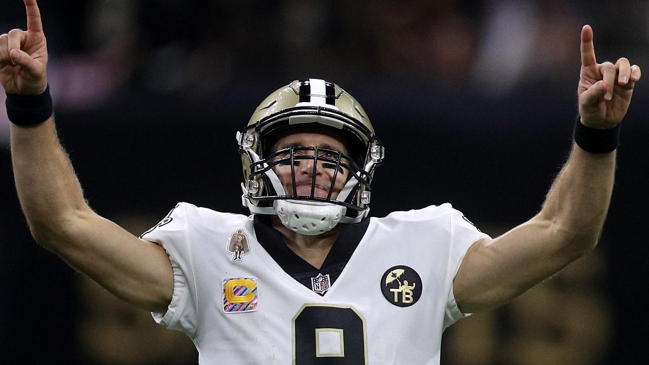 Drew Brees is being pursued by ESPN for a job once he retires. (Photo by Chris Graythen / GETTY IMAGES NORTH AMERICA / AFP)