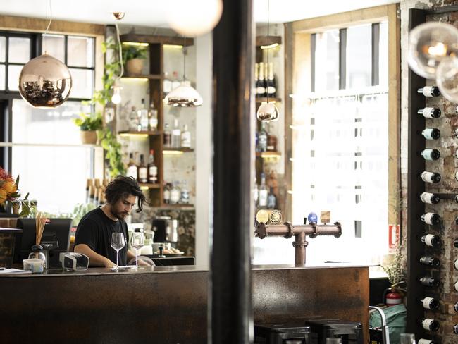 The new Brooke Street Stock Market Bar &amp; Restaurant’s funky interior. Picture: EDDIE SAFARIK