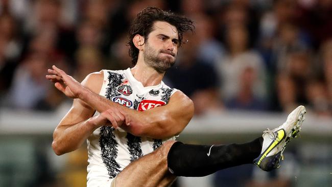 Brodie Grundy has likely played his last game for Collingwood. Picture: Dylan Burns/AFL Photos via Getty Images