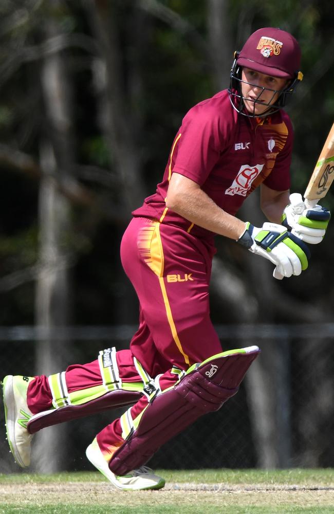 Queensland batsman Bryce Street in the Toyota Second XI T20 tournament. Picture: Warren Lynam