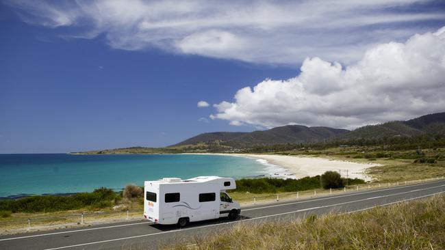 Tasmania is a beautiful place to explore in a caravan or campervan. Picture: Pete Harmsen