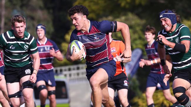 Jojo Fifita in action for The Southport School. Picture: Jason O’Brien