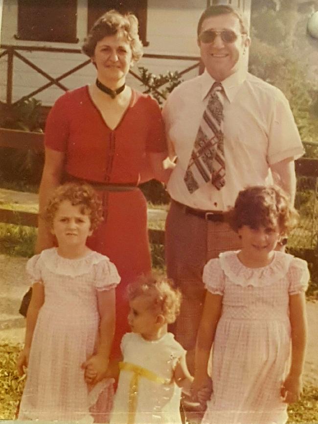 Gladys Berejiklian, with her mum, dad and sisters.