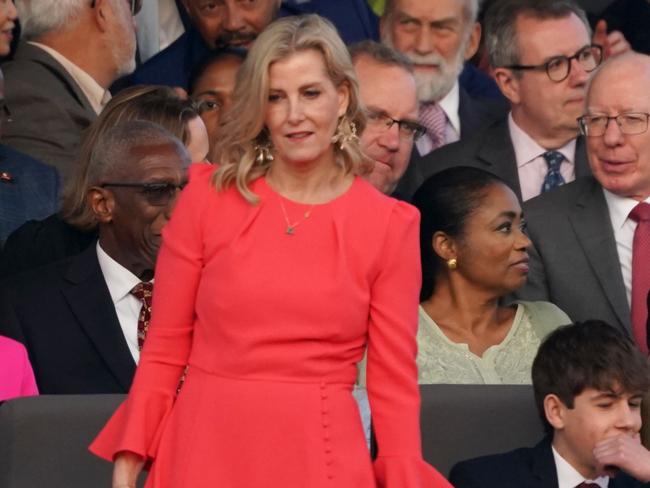 Sophie also wore red for the event. Picture: Getty Images