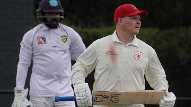 Springvale South batter Jordan Wyatt (c), Picture: Valeriu Campan