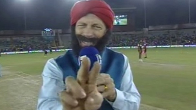 Former New Zealand cricketer Danny Morrison donned a turban and fake beard in a bizarre Indian impersonation.