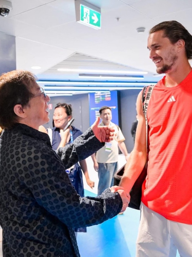 Chan greeted Alex Zverev too.