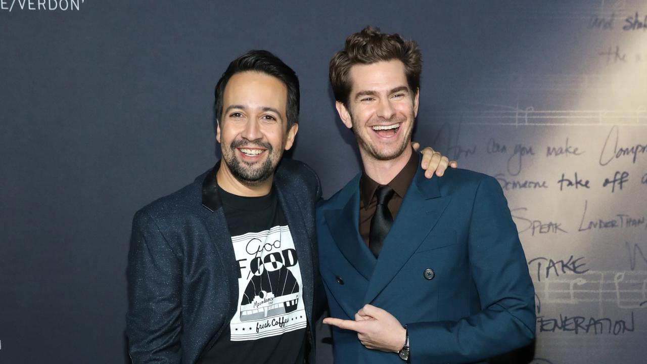 Lin-Manuel Miranda and Andrew Garfield at Netflix's the Tick, Tick … BOOM New York premiere this month. Picture: Monica Schipper/Getty Images