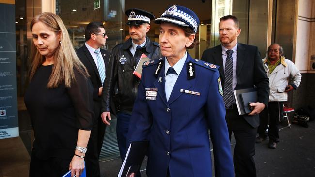 Former NSW Deputy Commissioner Catherine Burn leaves the Lindt Siege Inquest after giving evidence in August 2016. Picture: Renee Nowytarger.