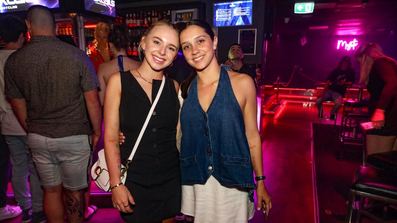 Annika Peace, Mikayla Camuglia at Cocktails. Picture: Kitt O’Halloran