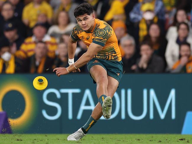 Noah Lolesio had his kicking boots on. Picture: Getty Images