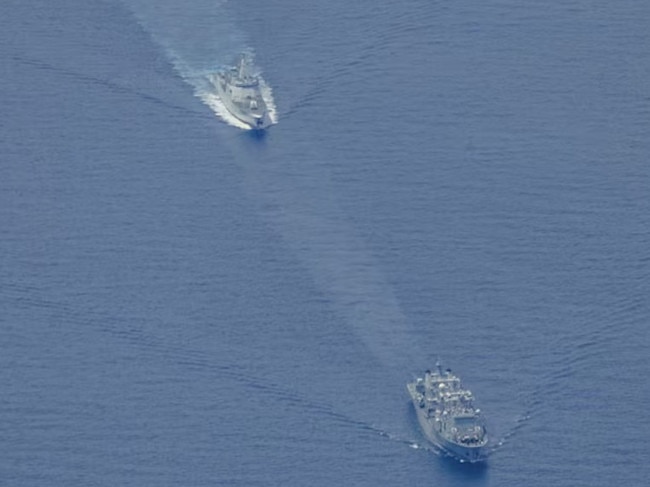 China sent three ships to cruise from our north coast to the seas off Hobart.