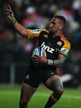 Aaron Cruden and the Chiefs take on the Reds in Toowoomba.