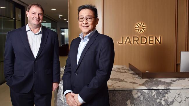 Simon Hudson, left, and Mark Himpoo of Jarden Superannuation Advisory Group. Picture: NCA NewsWire / Nicki Connolly