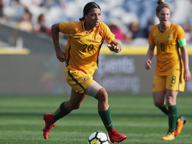 Sam Kerr’s form over the past year has shot her to super stardom. Pic: Getty Images