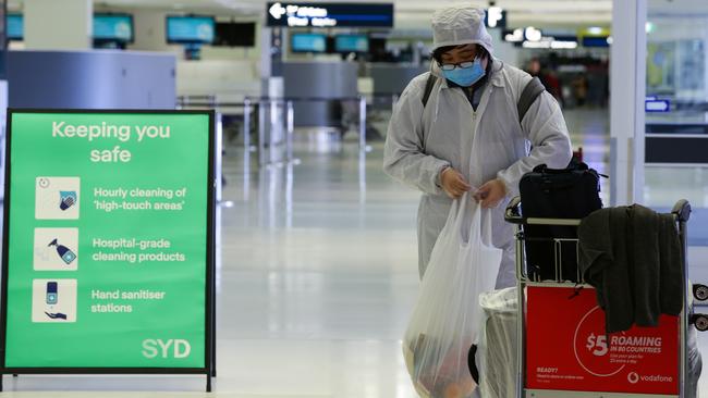 The arrival of returning passengers into the Sydney International Airport, after the capping of 50 passengers only per flight in Sydney Australia on July 5. Picture: Gaye Gerard/NCW NewsWire