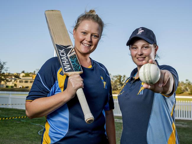 Gold Coast Dolphins Belinda McDougall and Roxanne Thomson. Picture: Jerad Williams