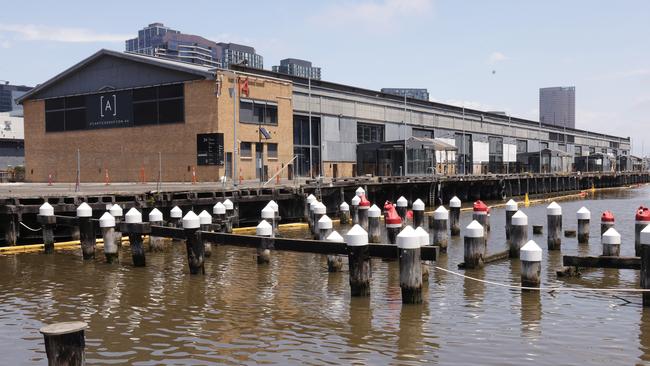 Central Pier in Docklands was dramatically evacuated in August 2019. Picture: Ian Currie