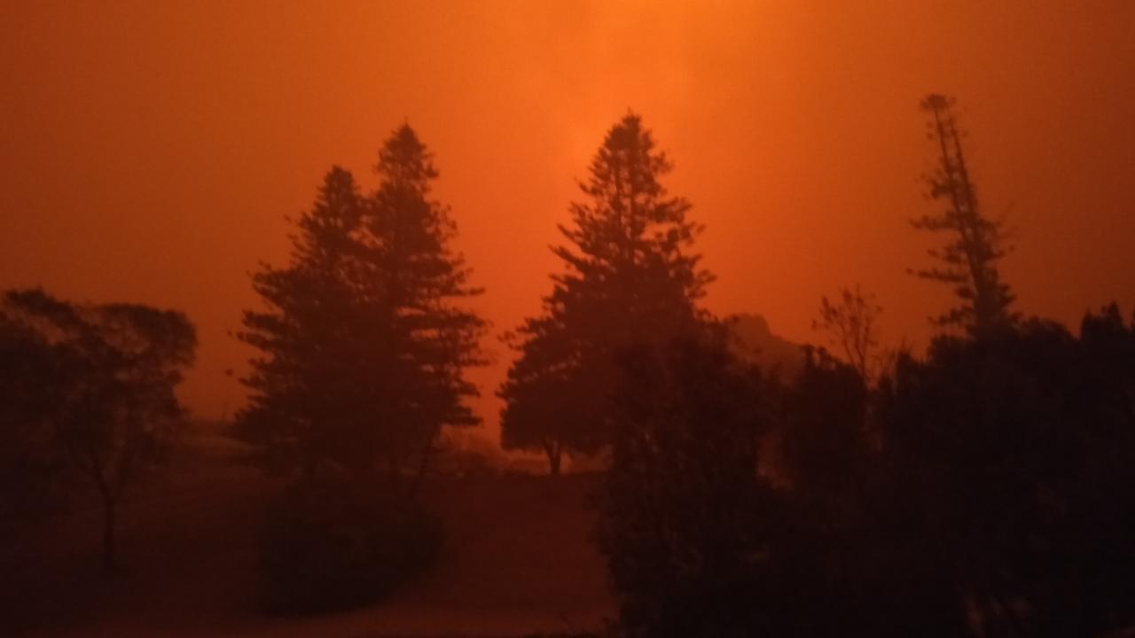 Thousands of people watched in disbelief as the sky turned red. Picture: Supplied