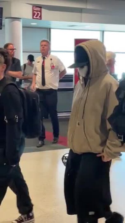 Billie Eilish arrives at Brisbane Airport