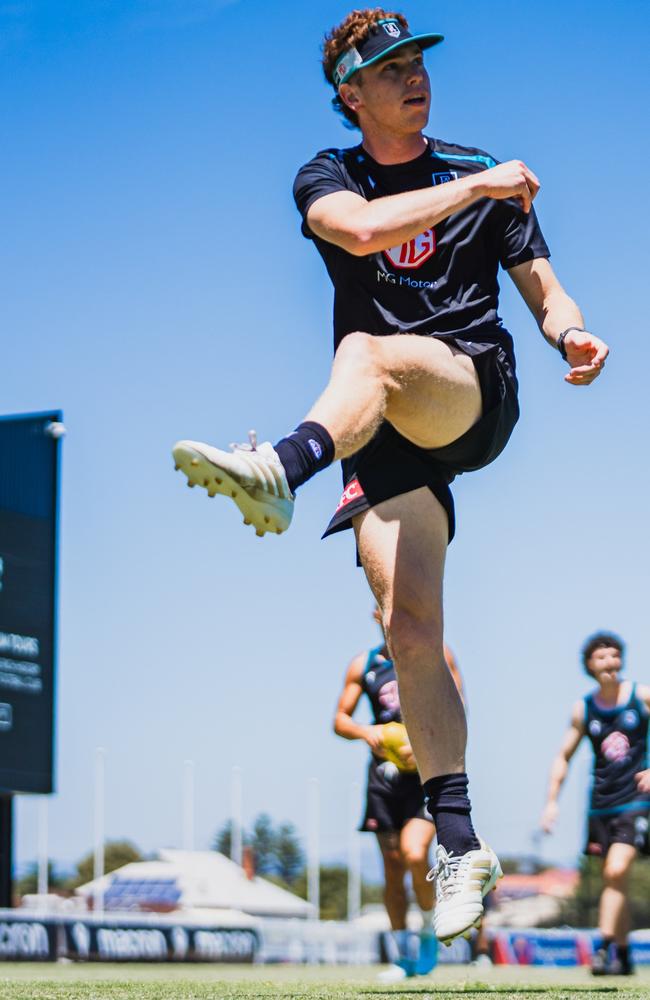 Joe Berry has made an impression during his first pre-season. Picture: Port Adelaide FC