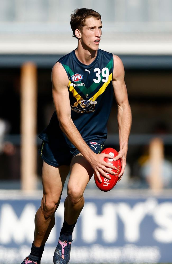 Shepparton boy Jack Whitlock could be on the Tigers’ radar. Picture: Michael Willson/AFL Photos via Getty Images.