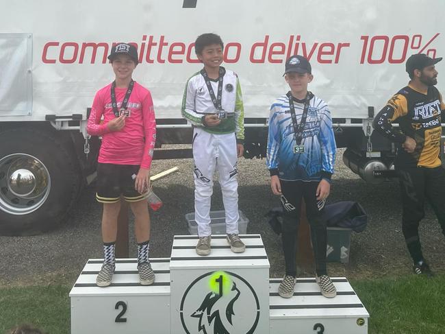 Jingili's William Peter placed third overall in the 11 Boys category. Picture: Facebook