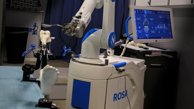 Rosa the robot, has helped with knee surgery at a Redland hospital. Picture: Trinity Health