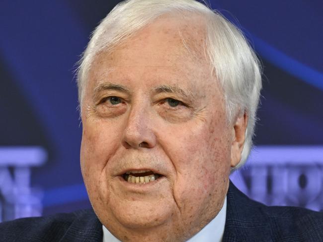 CANBERRA, AUSTRALIA  - NewsWire Photos - March 13, 2025: Clive Palmer, Chairman and party spokesperson for Trumpet of Patriots addresses the National Press Club of Australia in Canberra on "How Trumpet of Patriots will impact the 2025 election". NewsWire / Martin Ollman