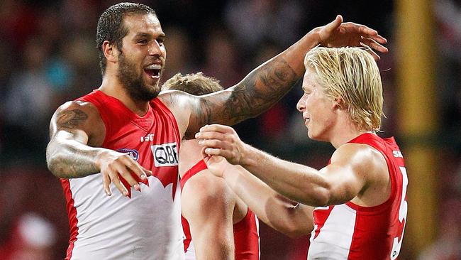 Lance Franklin and Isaac Heeney kicked 11 goals between them.