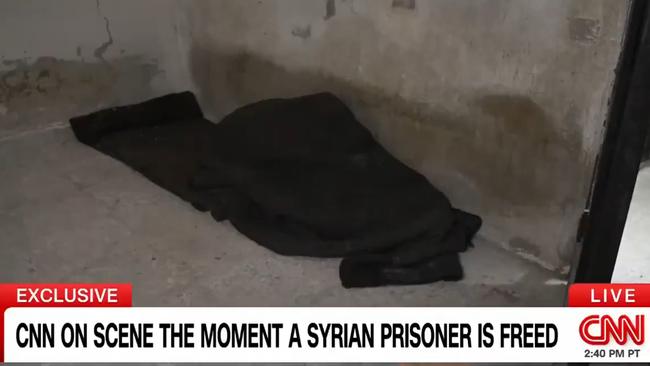 CNN happened across a prisoner hiding under a blanket. Picture: X