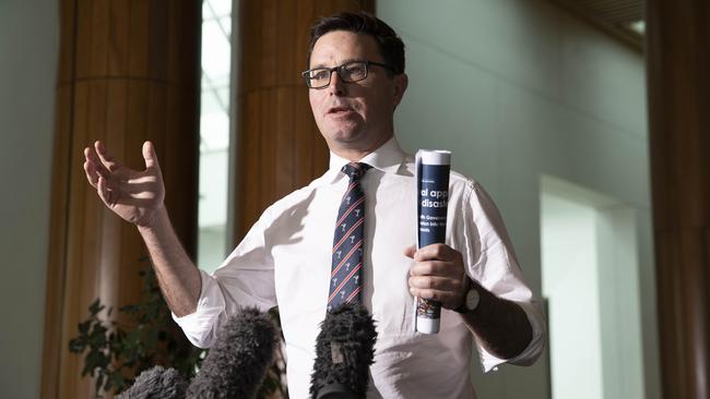 Agriculture, Drought and Emergency Management Minister David Littleproud during a press conference in Parliament House in Canberra. Picture: NCA NewsWire / Gary Ramage