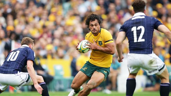 Karmichael Hunt playing against Scotland in the June series.