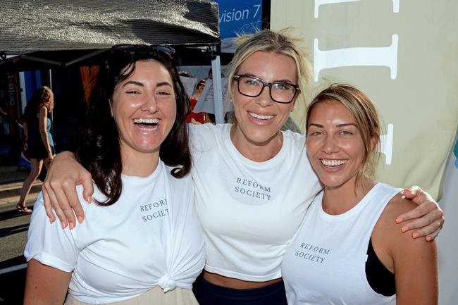 Natalie Le Sueur, Christie Keigh and Shantelle Geraghty at Chirn Park Street Festival. Picture: Regina King