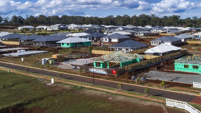 Housing construction has been ongoing across the Darling Downs. Picture: Kevin Farmer