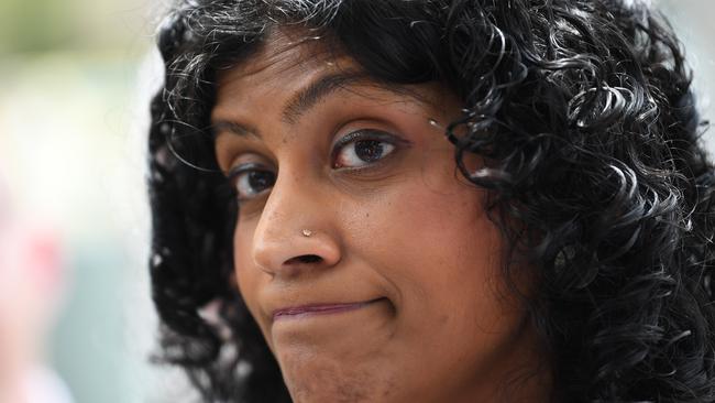 Victorian Greens leader Samantha Ratnam defended Mr McAlpine’s candidacy. Picture: AAP/Julian Smith