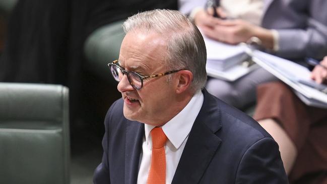 CANBERRA, Australia, NewsWire Photos. May 15, 2024: Prime Minister Anthony Albanese during Question Time at Parliament House in Canberra. Picture: NCA NewsWire / Martin Ollman