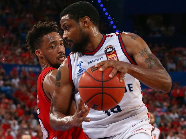 US import Ramone Moore produced an inspirational display to help Adelaide 36ers down Perth Wildcats in the NBL semi-final. Picture: Paul Kane/Getty Images)