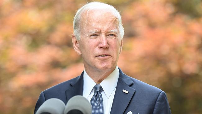 Inflation-fighting moves by the central bank could complicate President Biden’s efforts to highlight the US economy’s strong points. Picture: AFP