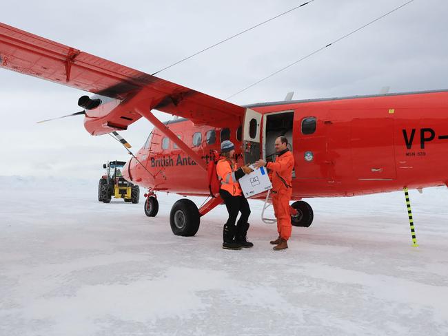 Supplies of the AstraZeneca Covid-19 vaccine arrive in Antarctica. Picture: AFP