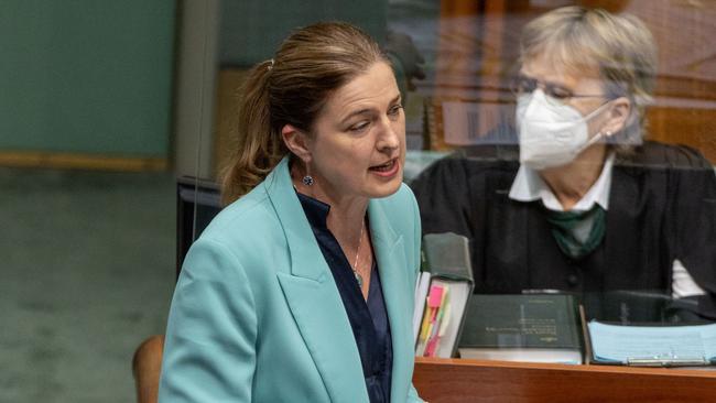 Housing Minister Julie Collins says the Greens would not be able to publicly say that they support social and affordable housing if they oppose the fund in the upper house this week. Picture: NCA NewsWire / Gary Ramage