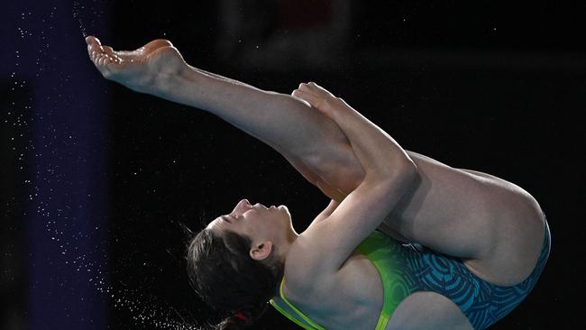 Australia's Maddison Keeney competes in the women's 3m springboard diving final.