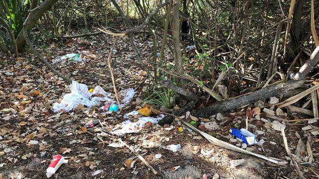 A Gold Coast beach where the homeless camp out.