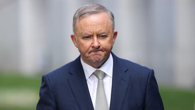 Anthony Albanese during a press conference at Parliament House in Canberra. Picture: NCA NewsWire / Gary Ramage