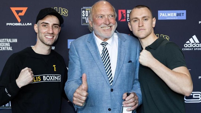 Rex Hunt at the weight in ahead of being ring announcer at Melbourne Pavilion. Pic: Michelle Winters