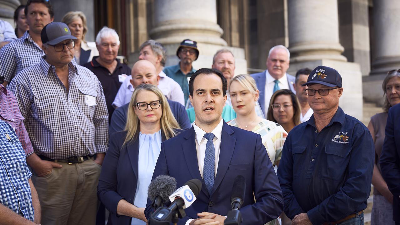 Opposition Leader, Vincent Tarzia calling for more urgent drought assistance in March this year. Picture: Matt Loxton