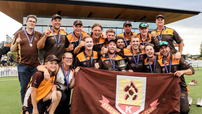 ADSACA One-Day Cup final winners Kensington after beating Sturt at Karen Rolton Oval. Picture: AAP Image/Russell Millard